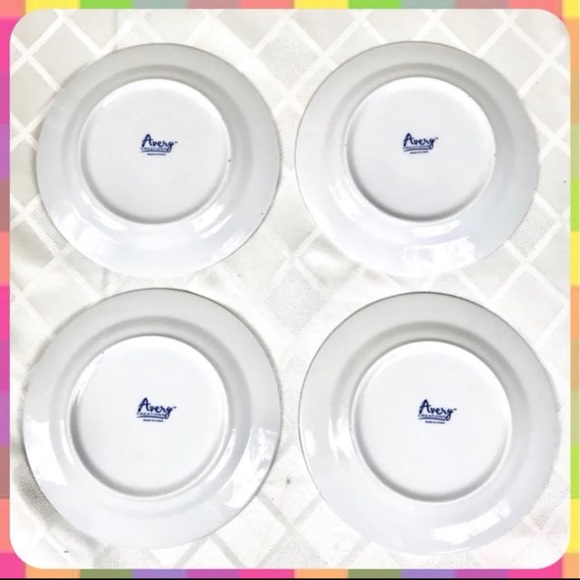 NEW 4 Pc Avery 8” BIRTHDAY PARTY DESSERT PLATE SET Holiday Event Ceramic Dishes - Picture 4 of 5